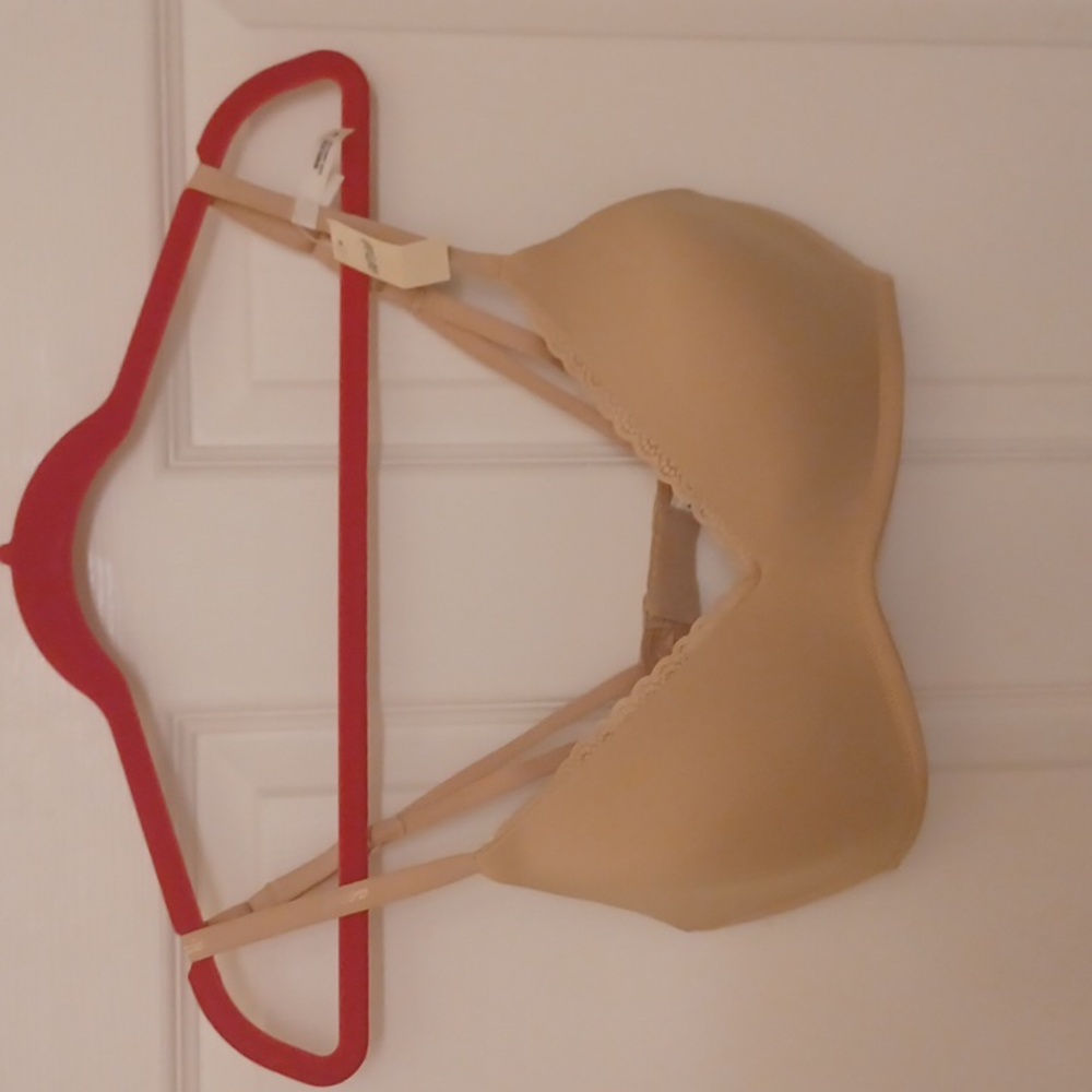 Aerie Real Happy Wireless Lightly Lined Bra 36C Sands/nude color